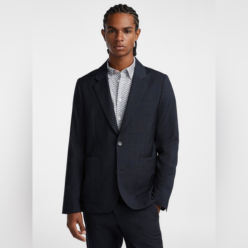 NWT PS Paul Smith Men's blue Blazer 40, 60% virgin wool